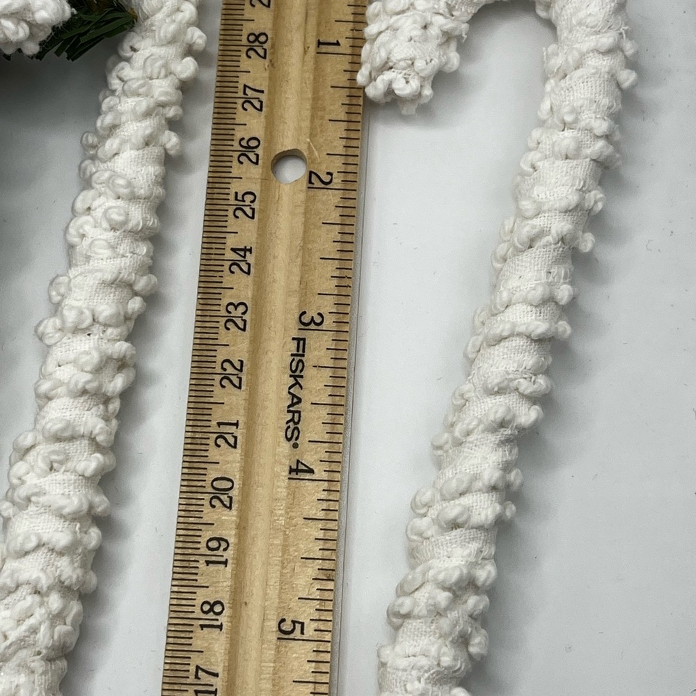 6 handmade vintage chenille hobnail Christmas candy canes ornaments farmhouse - Picture 8 of 11